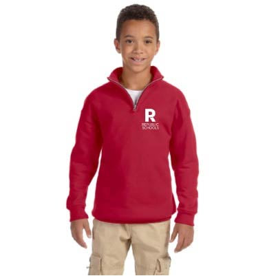 Nuevo Poly Layer Quarter Zip- Rojo