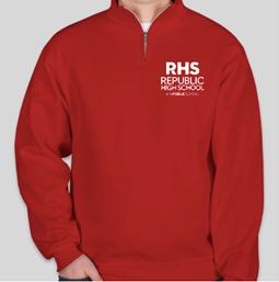 Spiritwear New Poly Layer Quarter Zip- Rojo