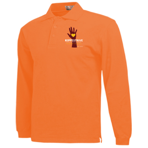 1st Grade Polo (long sleeve) - orange