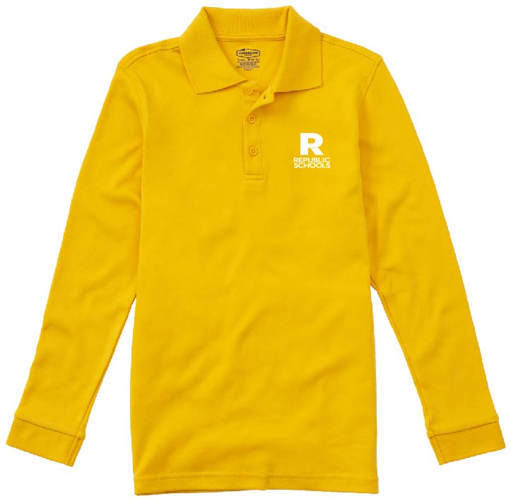 Gold Long Sleeve Polo